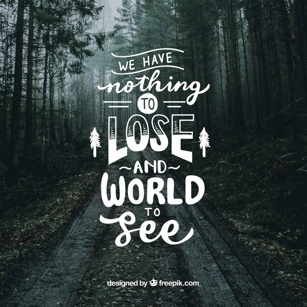 Fondo de lettering inspirador