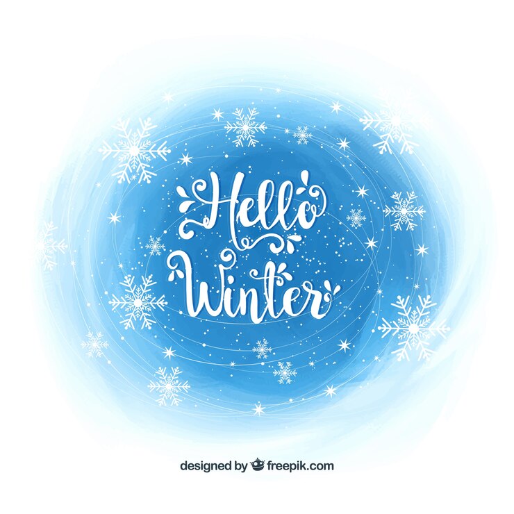 Vector gratuito fondo lettering invierno