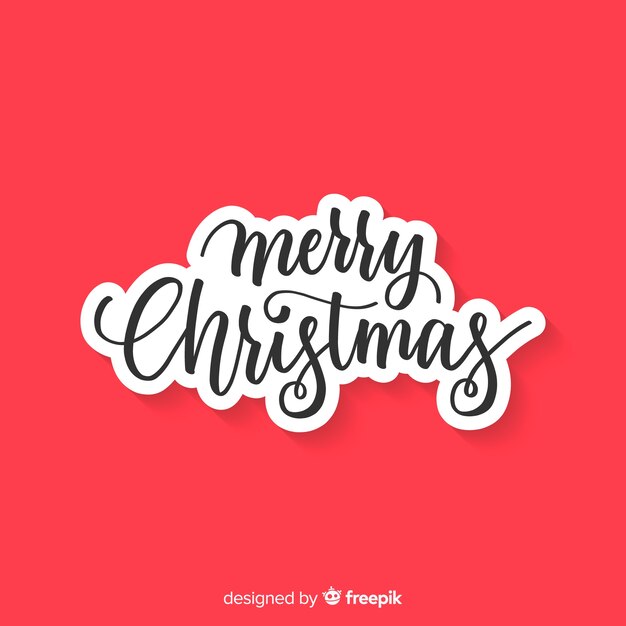 Fondo de lettering de navidad moderno