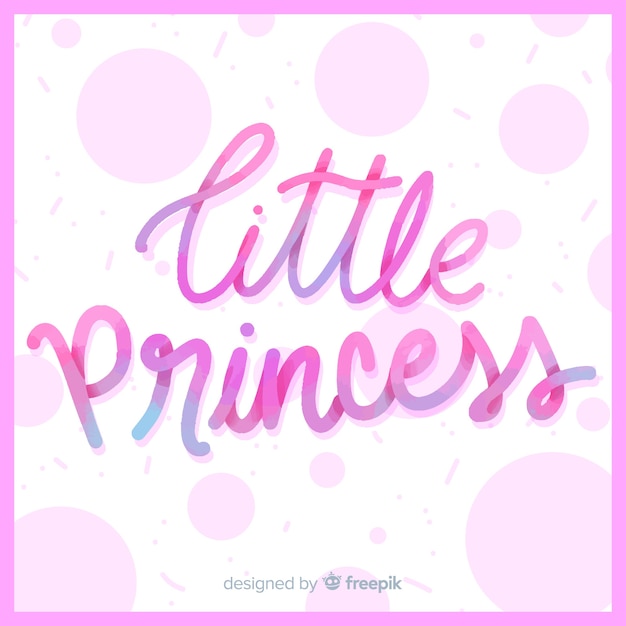 Vector gratuito fondo lettering princesa con puntos