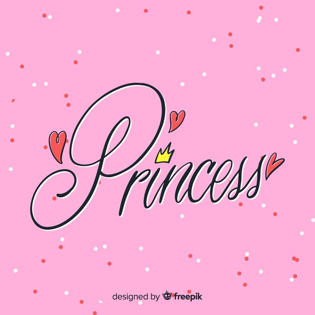 Fondo lettering princesa