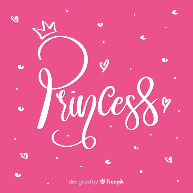 Fondo lettering princesa