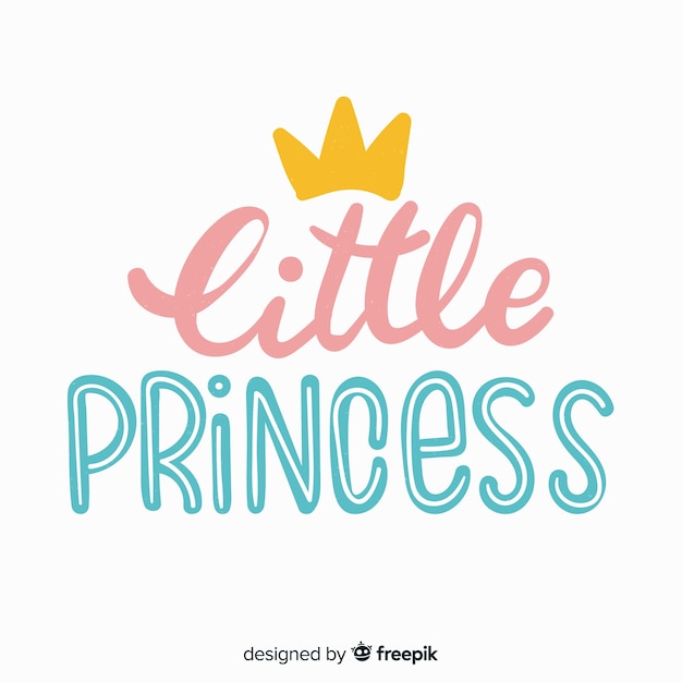 Fondo de lettering de princesa