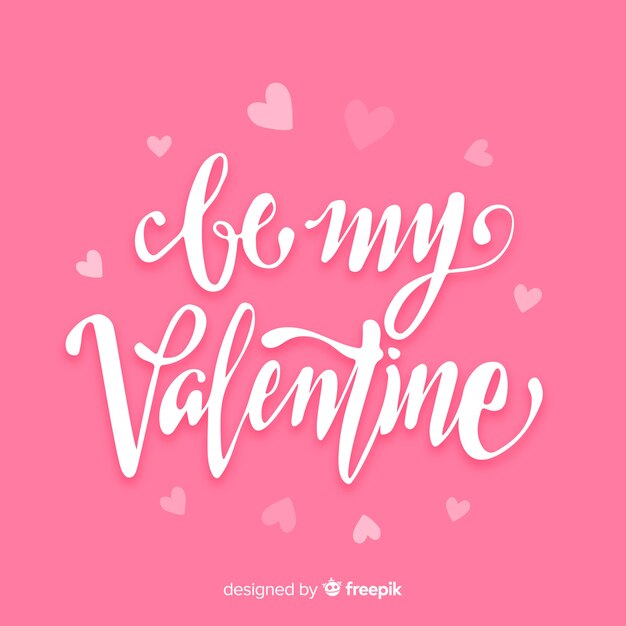 Fondo lettering san valentín