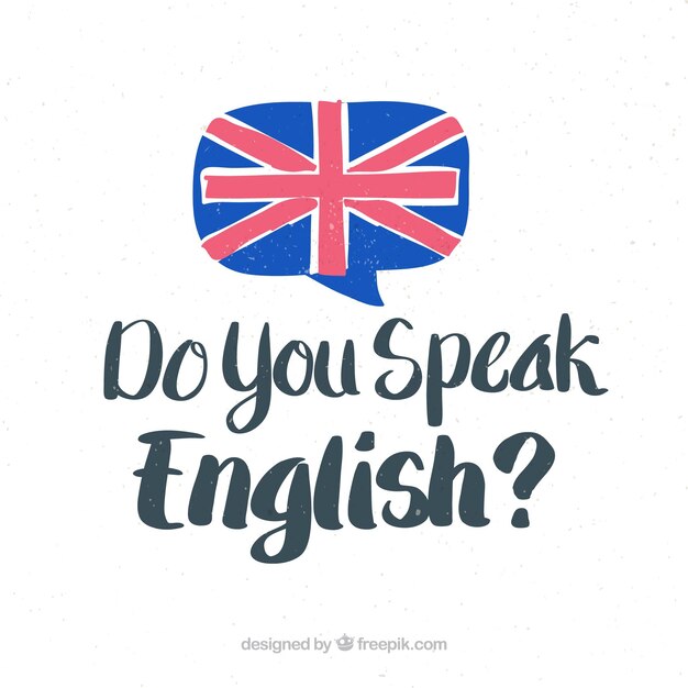 Fondo de lettering de usted habla inglés