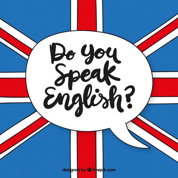 Fondo de lettering de usted habla inglés
