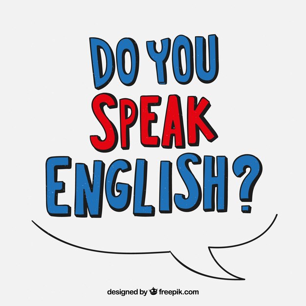 Fondo de lettering de usted habla inglés