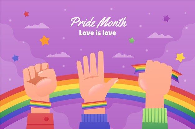 Fondo de lgbt del mes del orgullo degradado