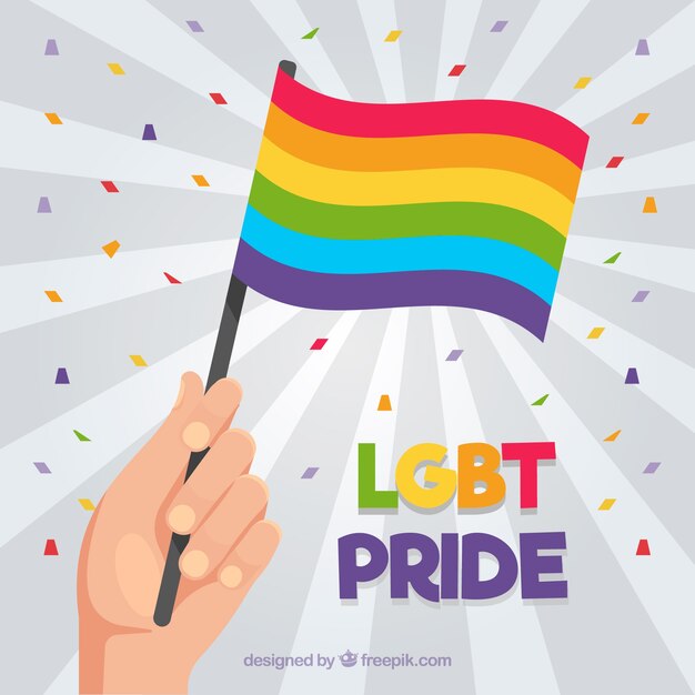 Fondo de lgbt pride con bandera