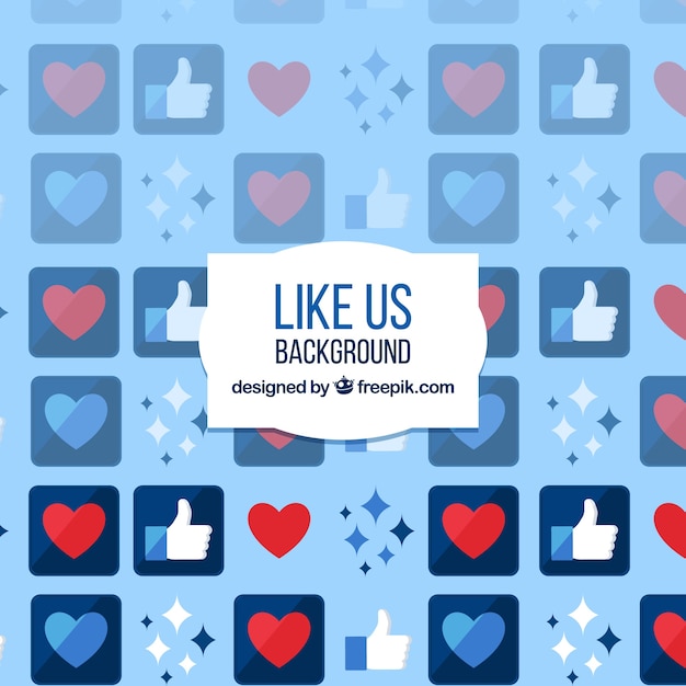 Vector gratuito fondo de likes de facebook