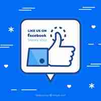 Vector gratuito fondo de likes de facebook