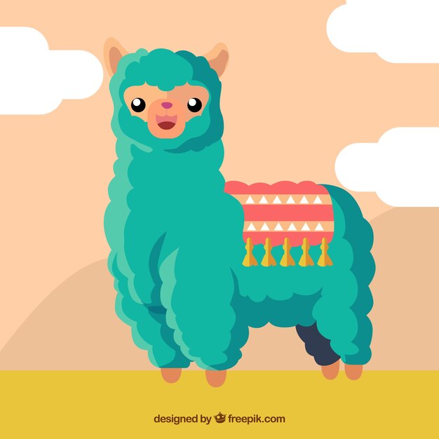 Fondo de linda alpaca