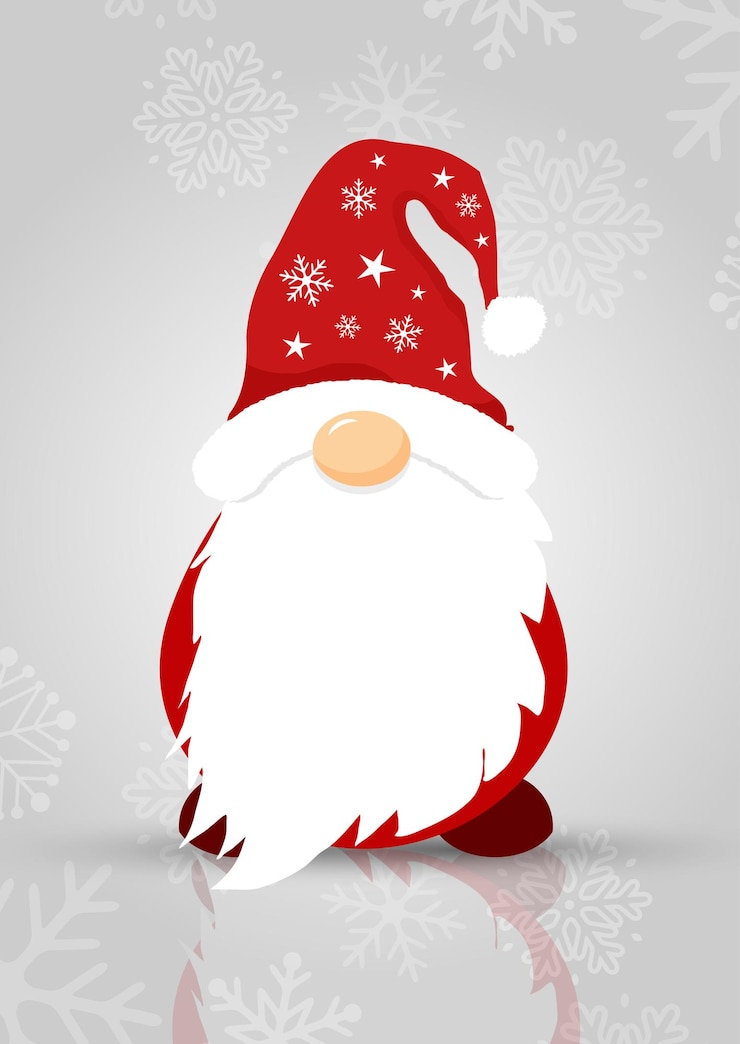 Vector gratuito fondo lindo de la navidad de santa gonk