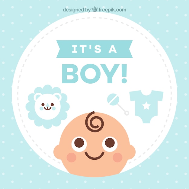 Fondo de lindo niño en estilo plano