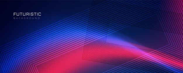 Fondo de línea futurista con efecto de luz