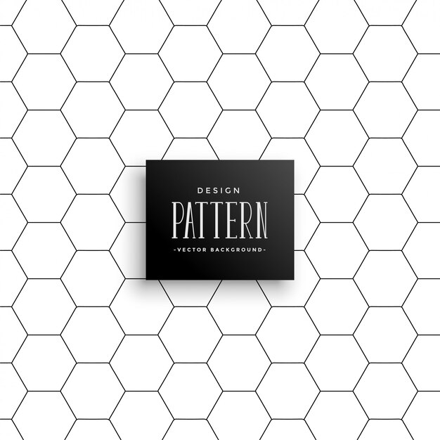 Fondo de línea mínima hexagonal