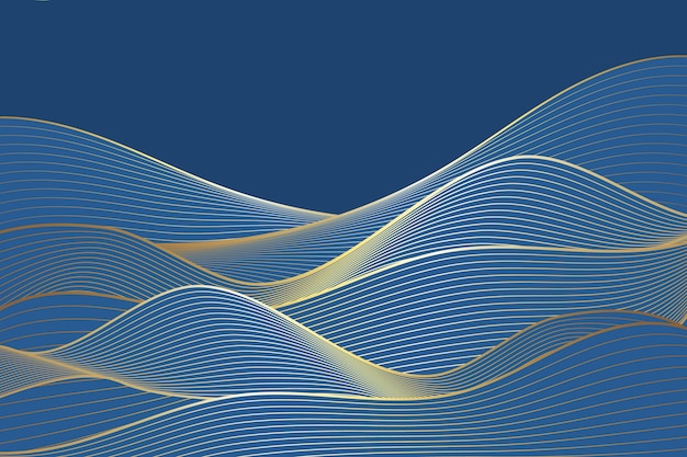 Fondo lineal dorado degradado