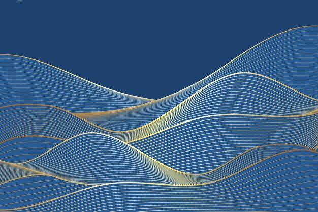 Fondo lineal dorado degradado