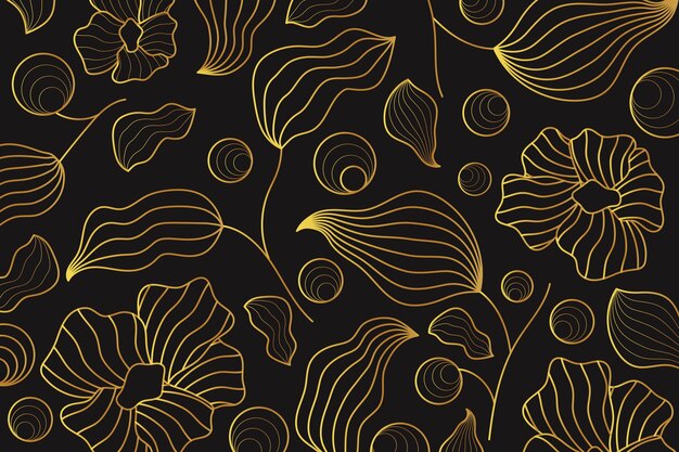 Fondo lineal dorado degradado