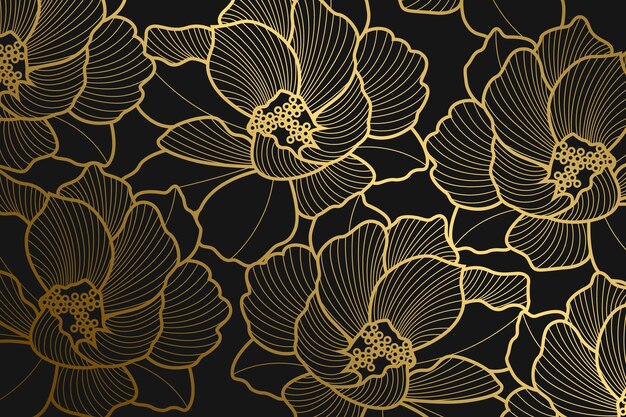 Fondo lineal dorado degradado