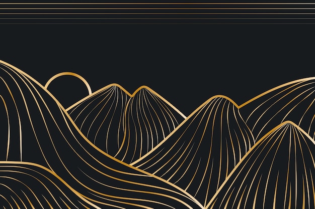 Fondo lineal dorado con gradiente