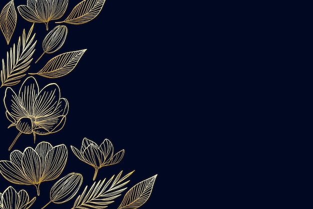 Fondo lineal dorado con gradiente
