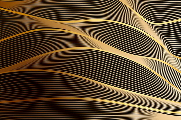 Fondo lineal dorado con gradiente