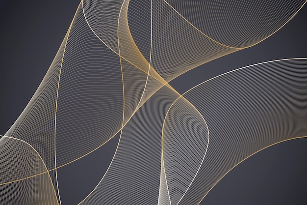 Fondo lineal dorado con gradiente