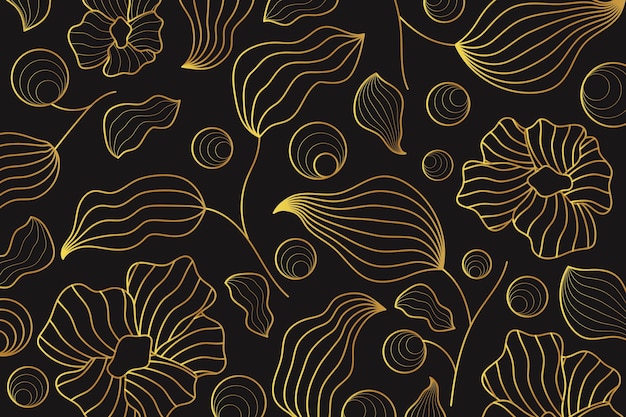 Fondo lineal dorado con gradiente