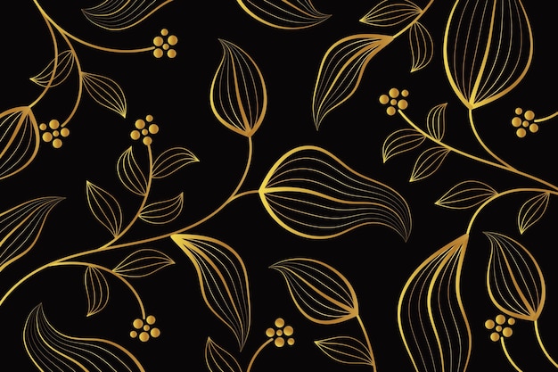 Fondo lineal dorado con gradiente