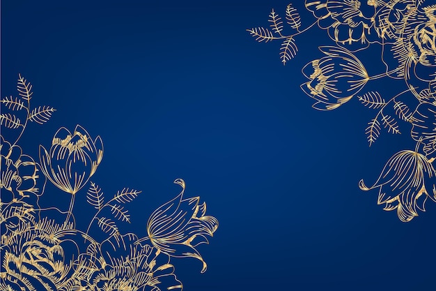 Fondo lineal dorado con gradiente