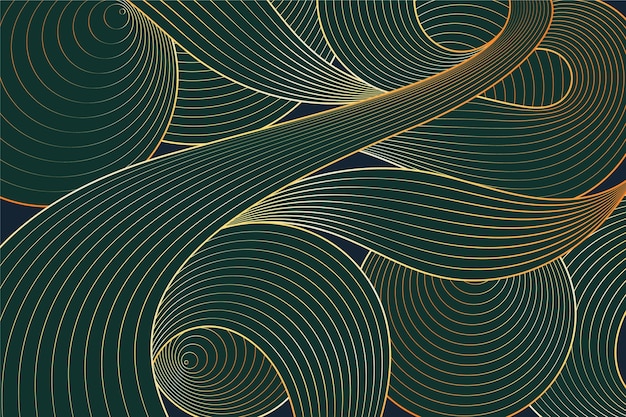 Fondo lineal dorado con gradiente