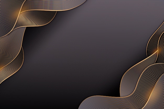 Fondo lineal dorado con gradiente