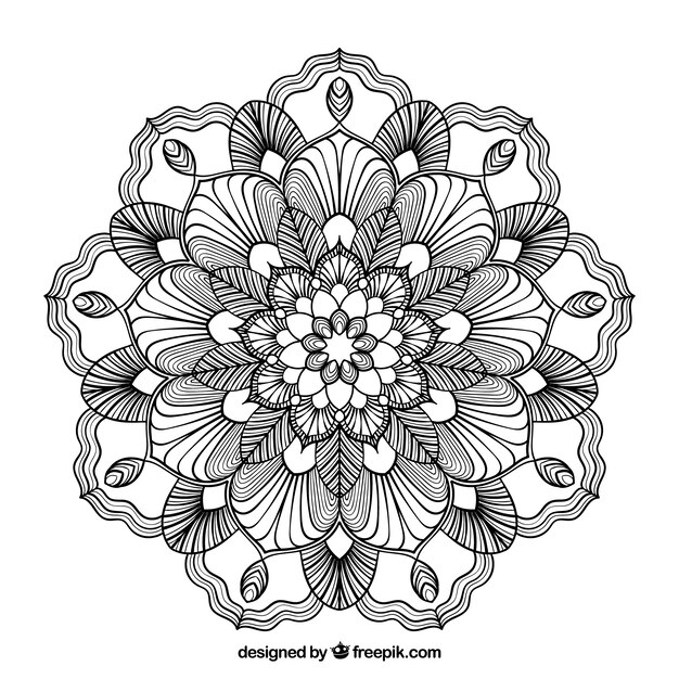 Fondo linear de mandala