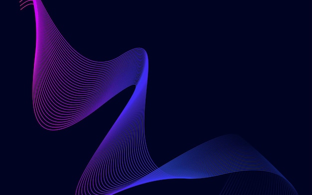 Fondo de líneas abstractas azules onduladas