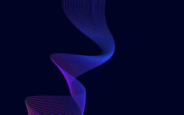 Fondo de líneas abstractas azules onduladas