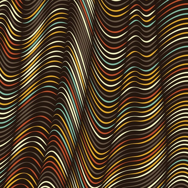 Fondo de líneas coloridas deformadas