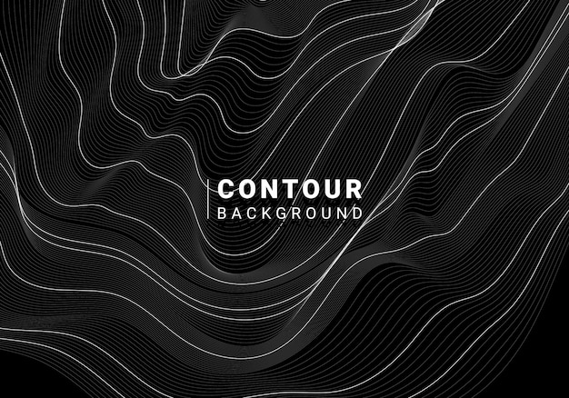 Fondo de líneas de contorno de mapa abstracto azul y rosa