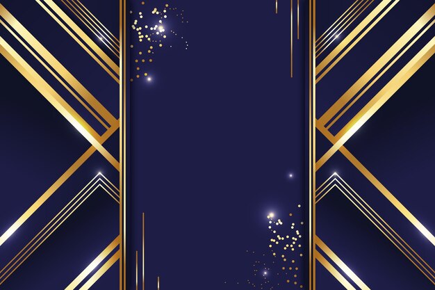 Fondo de líneas doradas de lujo degradado