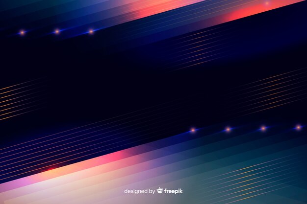 Fondo de líneas de luz de neón abstractas