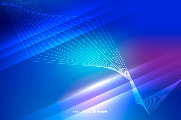 Fondo de líneas de luz de neón abstractas