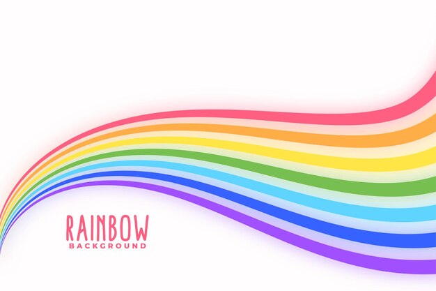 Fondo de líneas onduladas de colores del arco iris
