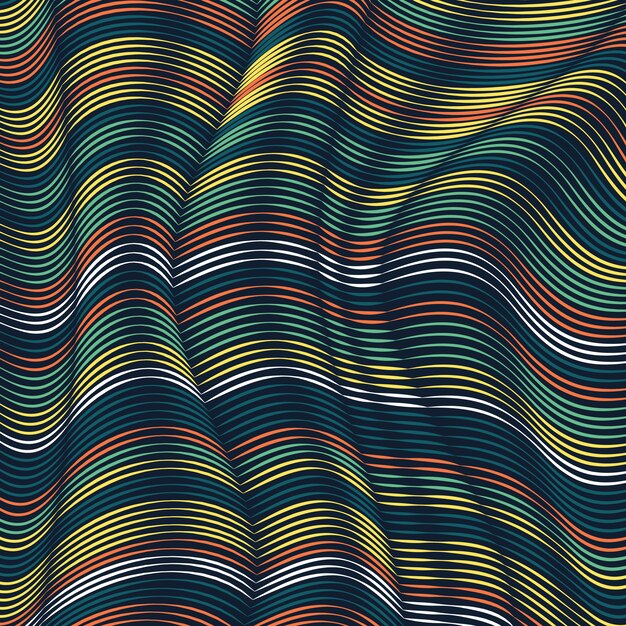 Fondo de líneas onduladas de colores