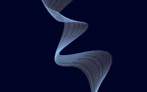 Fondo de líneas onduladas de líneas coloridas abstractas