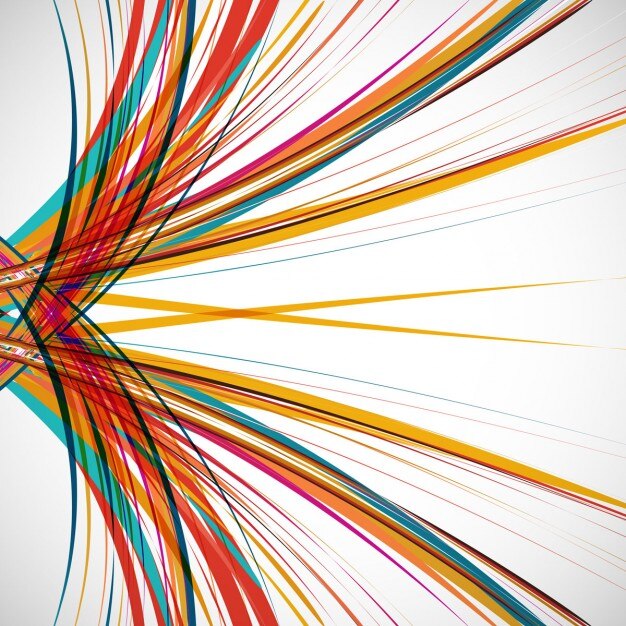 Fondo con lineas ondulantes de colores