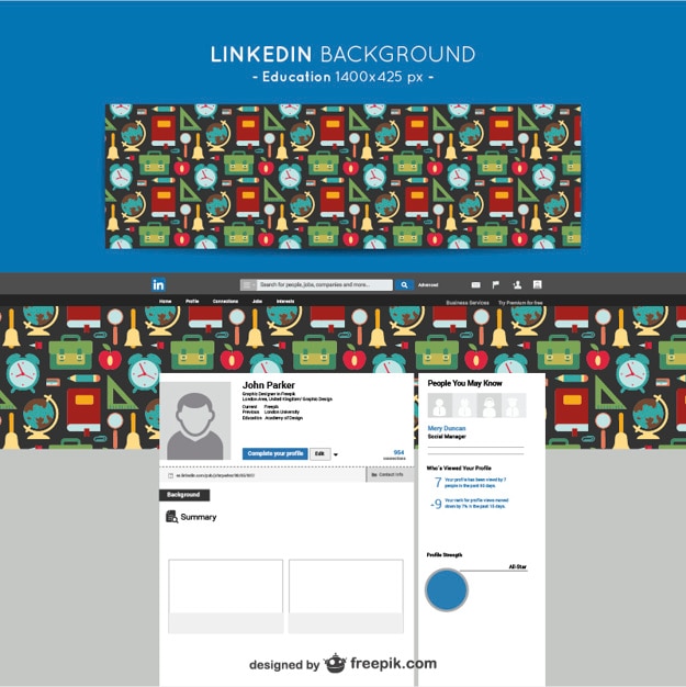 Fondo de LinkedIn de educación