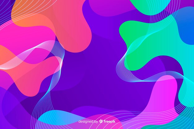 Fondo líquido de sombras abstractas coloridas