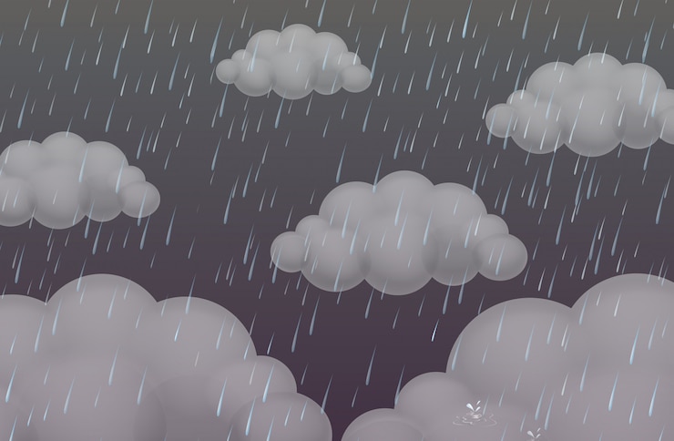 Vector gratuito fondo con lluvia en el cielo oscuro