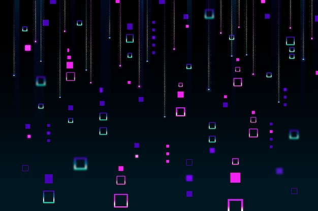Fondo de lluvia de píxeles abstractos