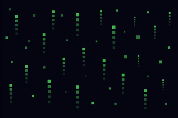 Fondo de lluvia de píxeles de matriz abstracta